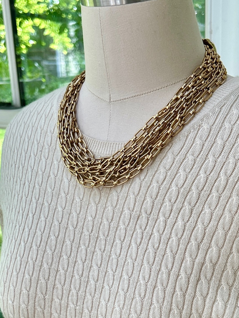 Donald Stannard Multi Strand Link Necklace - Picture 2 of 5